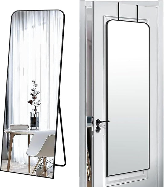 SCWF-GZ 57x20 Door Hanging Full Length Mirror, Floor or Wall Mounted Metal by SCWF-GZ