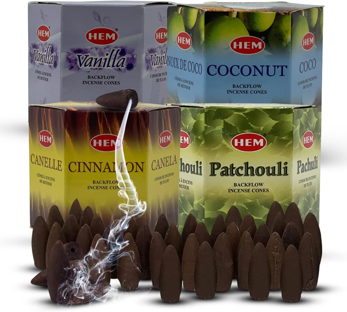 Variety Pack Backflow Incense Cones for Smoke Fountain Haze Falls Waterfall Aromatic and Mat Bundle #5