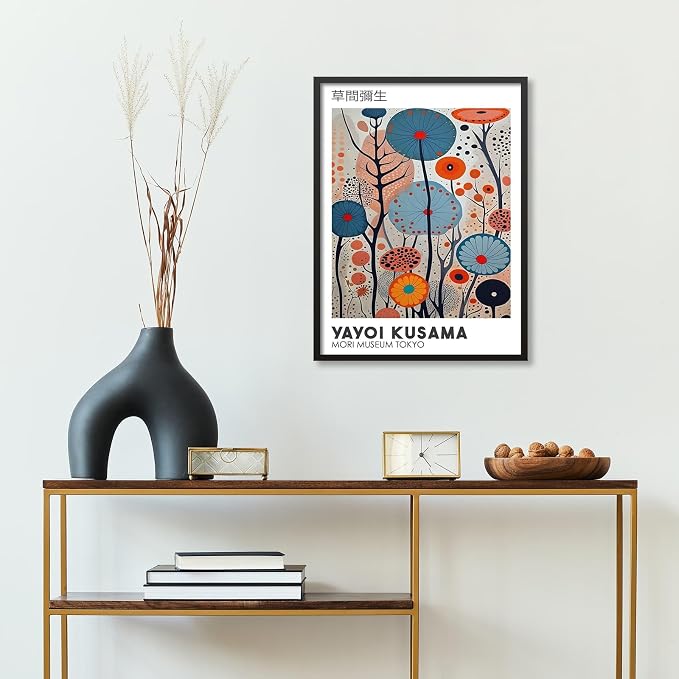 Yayoi Kusama Black Framed Wall Art 12x16in Vintage Japanese Painting Posters - Image 6