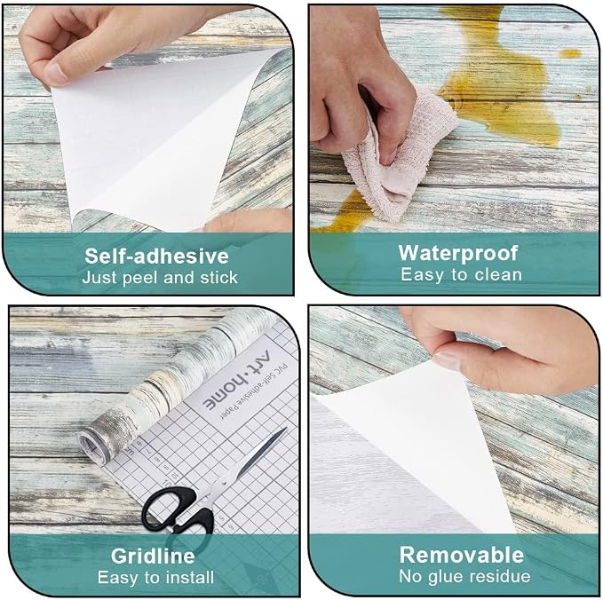 Arthome 23.6x200''Rustic Wood Contact Paper Peel and Stick Self-Adhesive - Image 7