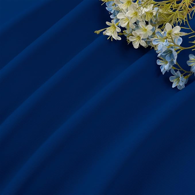 CUCRAF Royal Blue Blackout Curtains 54 inch Length 2 Panels Set, Rod Pocket - Image 6