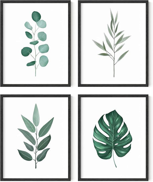 HAUS AND HUES Green Plant Art Print Set of 4-16x20 by HausandHuesArtPrints