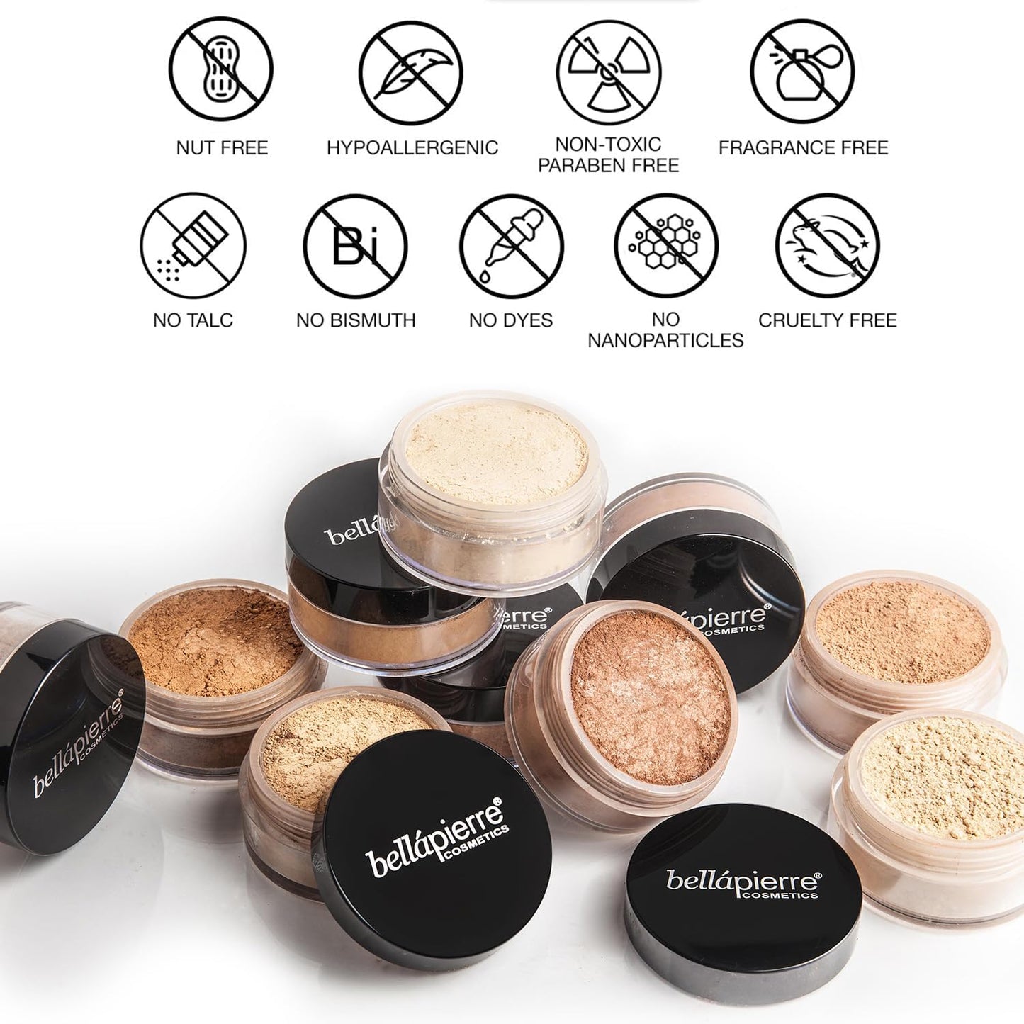 bellapierre Get Started Kit | Includes 2 Mineral Foundations, 1 Blush, & 1 Bronzer | Mineral Makeup Essentials | Non-Toxic and Paraben Free | Oil and Cruelty Free | Long Lasting Formulas – Fair