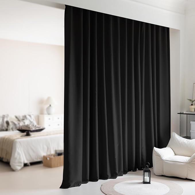 Room Divider, Extra Wide Theater Curtains Perfect by KNEOQIT