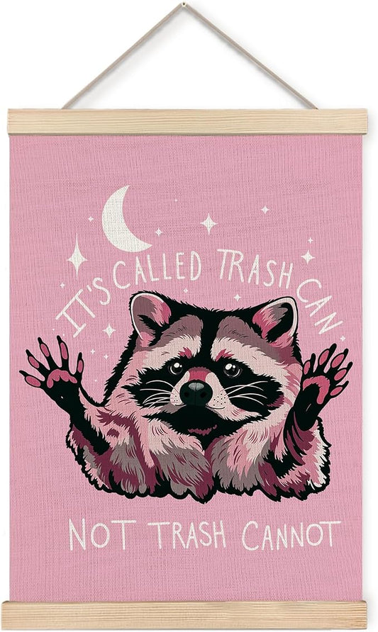 Foritho Funny Motivational Raccoon Meme Poster Wall Art Framed by Unknown