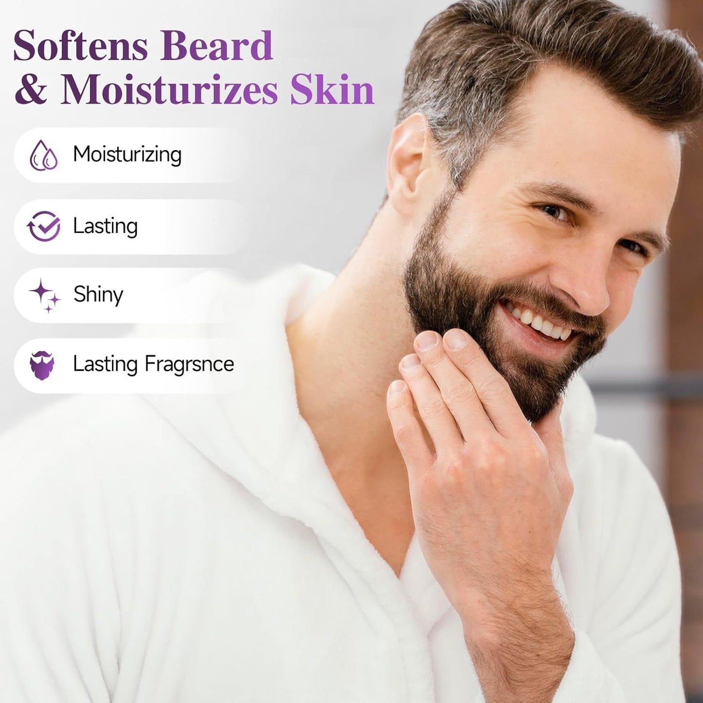 5% Concentration Biotin Beard Balm for Men & Conditioning Beard Wax - Made with Castor Oil Natural and Organic Ingredients - Hydrates & Thickens Facial Hair Growth- 2 Ounce Tin (Passionate Sunset)