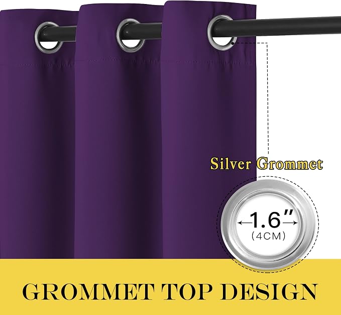 NICETOWN 66 Inch Long Blackout Curtains - Image 6