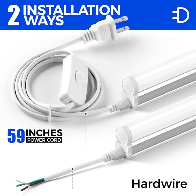 Barrina 6 Pack LED T5 Single Fixture, 4000K Daylight Glow, Utility Shop Light - Image 6