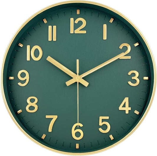 Wall Clock, 8 Inch Wall Clocks Battery Operated, Modern Non Ticking Silent by MABPEDO