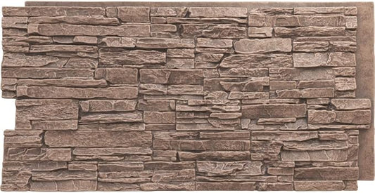 EverStone Canyon Ridge Faux Stone Panel, 45 3/4"W x 24 1/2"H x 1 1/4"D by EkenaMillwork