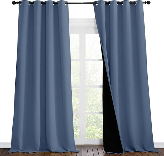 NICETOWN Cold Reducing Curtains, 100% Sun Blocking Curtains, Sound Proof Drapes by NICETOWN