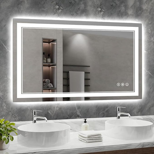 50x30 Inch LED Bathroom Mirror by Wedhouc