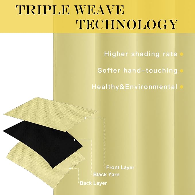 NICETOWN Patio Blackout Curtain Panels - Image 3