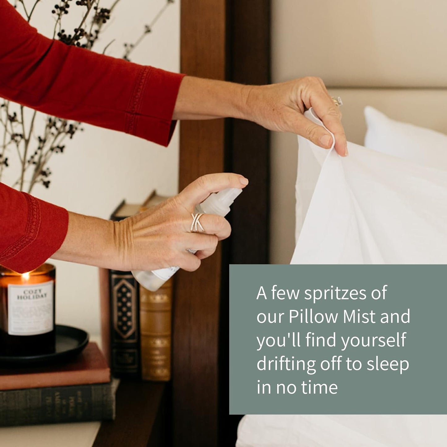 Sleep Well Eucalyptus + Lavender Pillow Mist Spray for Aromatherapy, at Home Spa Experience, Tension Relief, Sleep Support, and Relaxation, 4 fl oz.