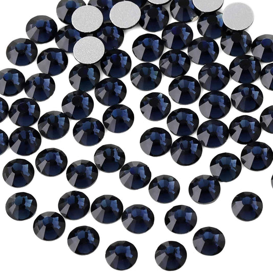beadsland Flat Back Crystal Rhinestones Round Gems for Nail Art and Craft Glue Fix,Montana, (1.9-2.0mm) SS6/1440pcs