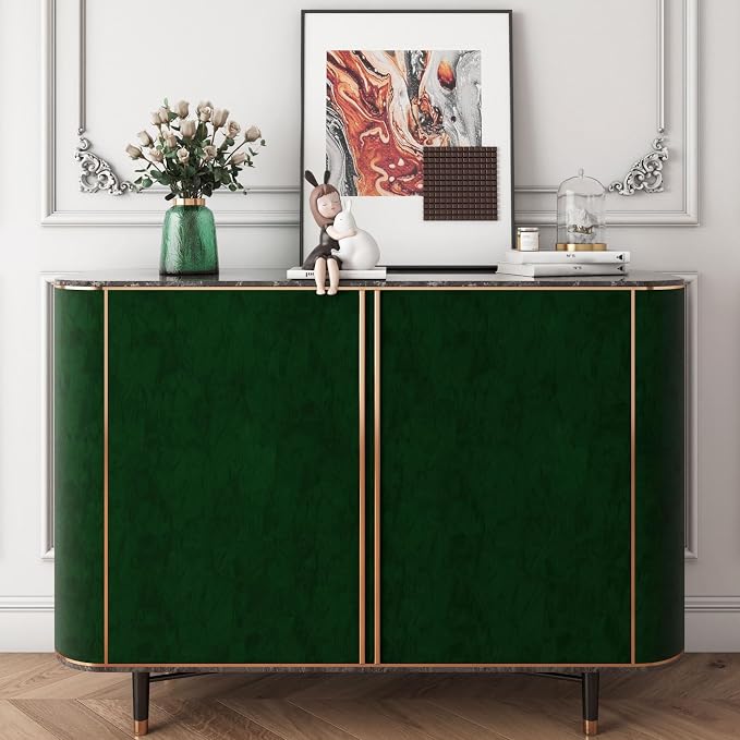 YENHOME Emerald Green Peel and Stick Wallpaper 17.7"X118" Green Wallpaper Stick - Image 3