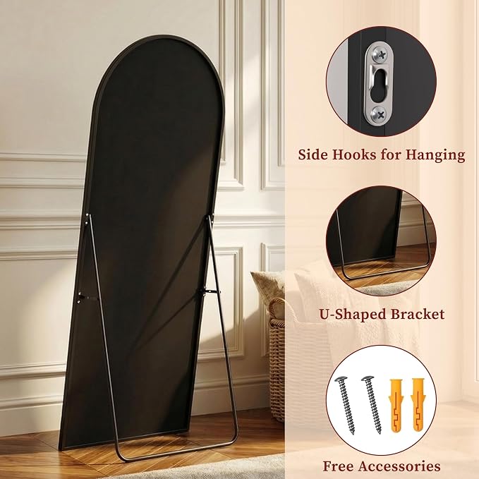 Suidia 76"x34" Arched Full Length Mirror - Image 7