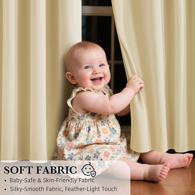 RYB HOME 100% Blackout Door Curtain - Image 4