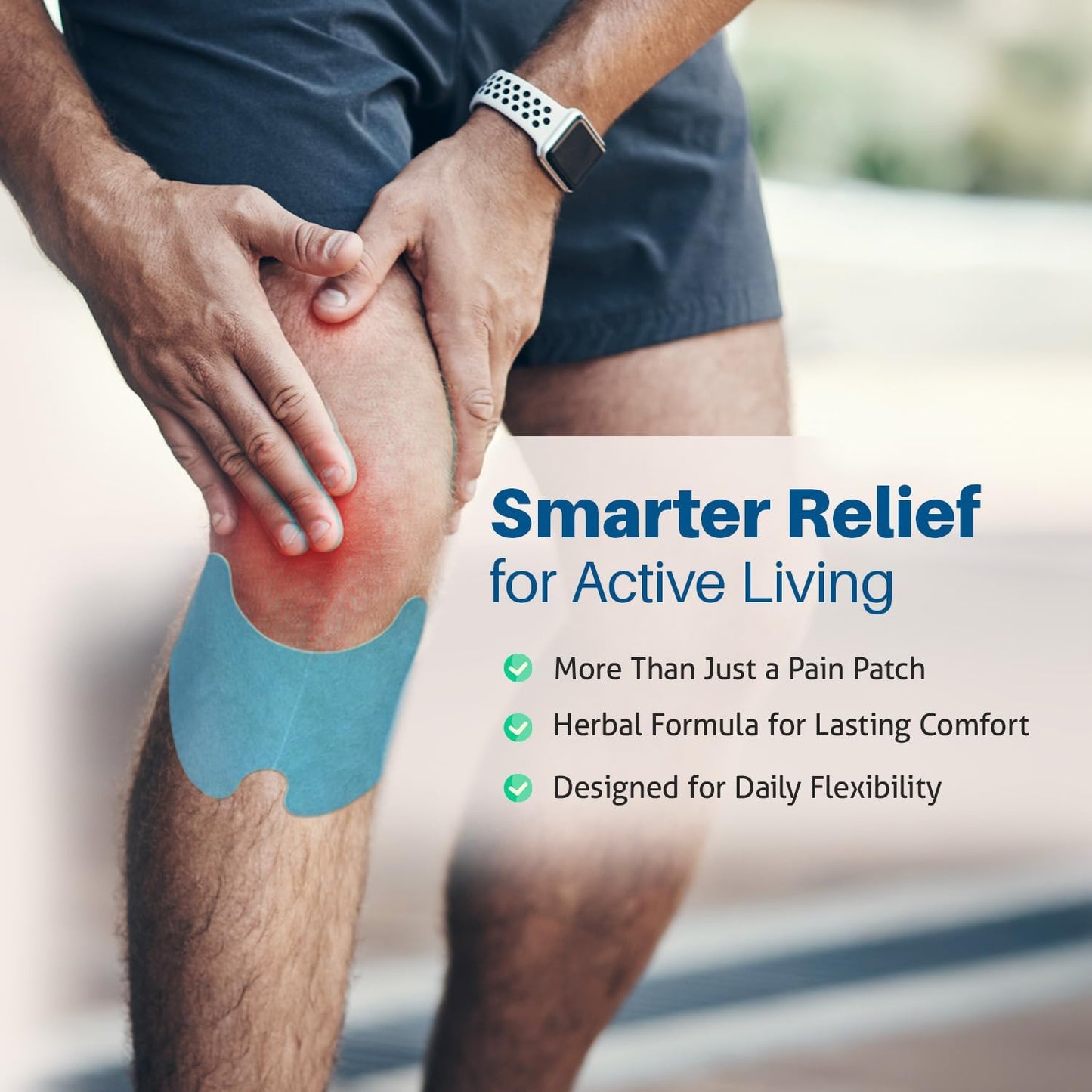 N-Labs ArcticZen Knee Pain Relief Patch for Adults – Extra Strength Knee Patches with Menthol, Camphor & Wormwood – Pain Patches for Knees, Joint Support, Bone on Bone Relief – 30 Ct