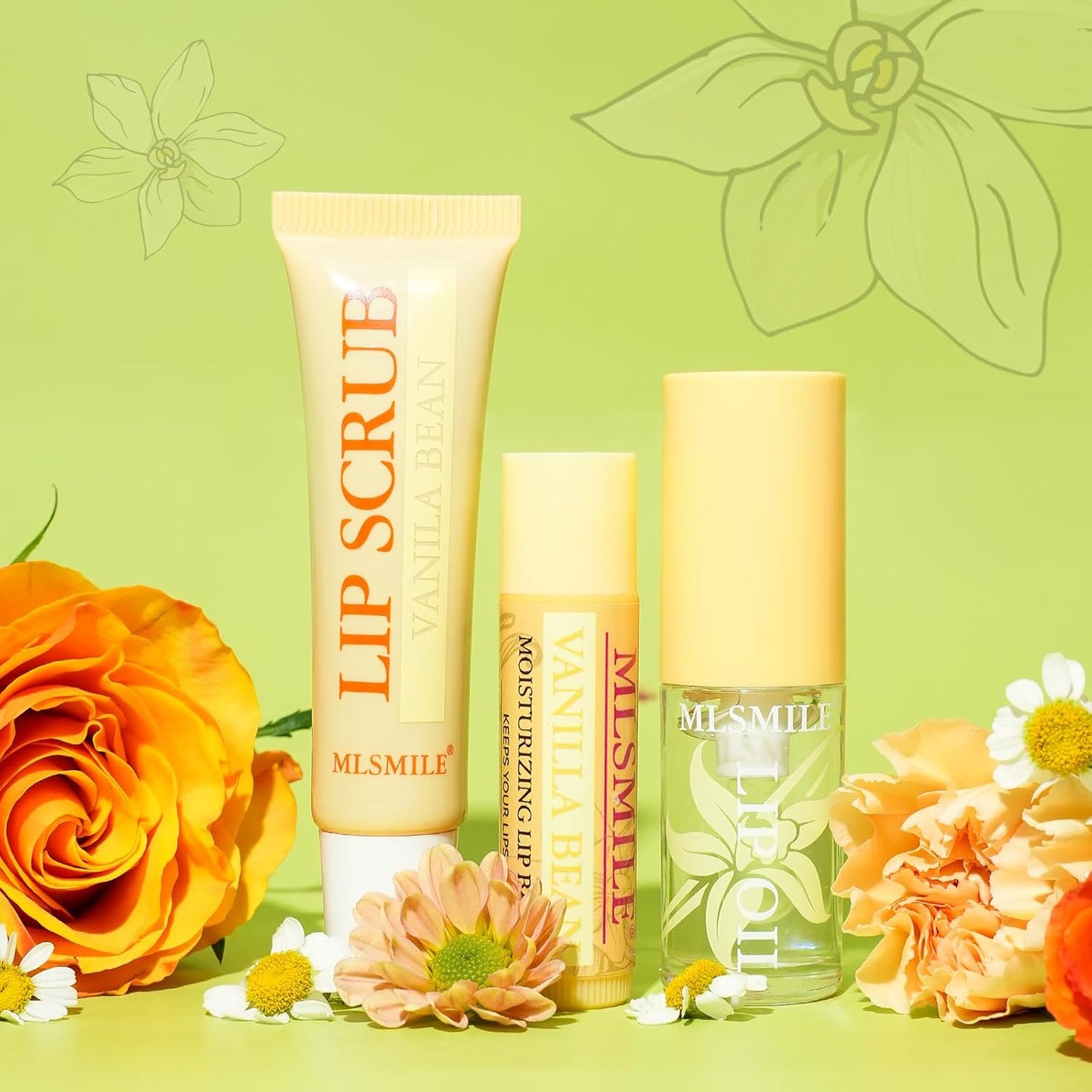 Lip Care Combo 3 pcs Set, Natural Kissers Scrub, Balm Moisturizing Oil, Vitamin E Moisturizing Treatment Overnight Treatment for Dry Chapped Lips, Nourishing Skincare Gift (03, PINK GRAPEFRUIT)