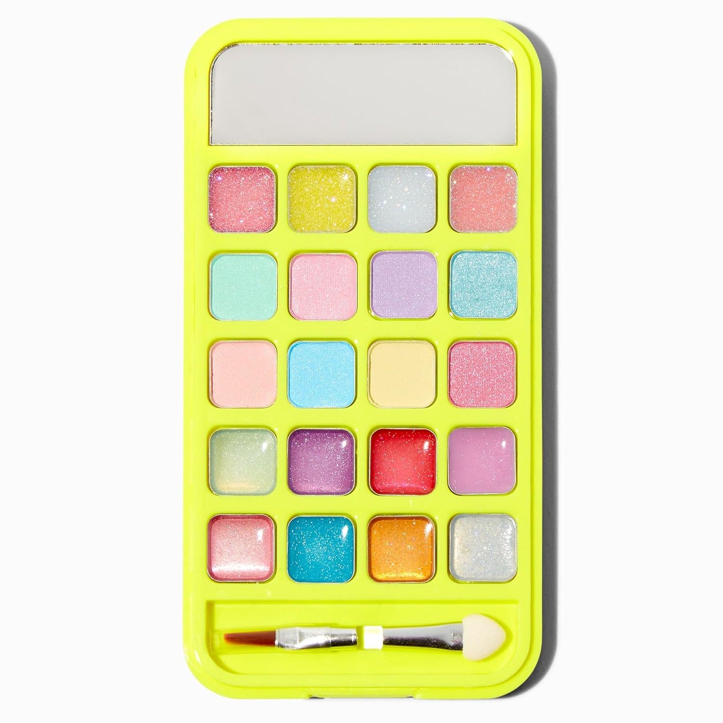 Claire's Makeup Kits - Glittery Bright Yellow Cell phone Shaped Eyeshadow and Lip Kit for Girls - Perfect For Young Girls!