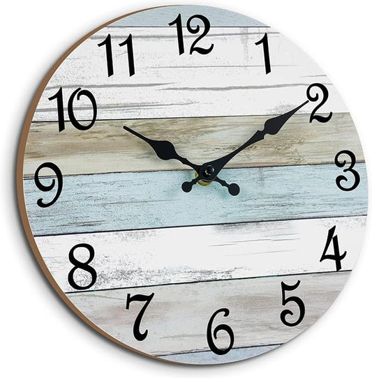 CHYLIN Wall Clock 12 Inch Bathroom Clock, Rustic Wall Clocks Battery Operated by CHYLIN