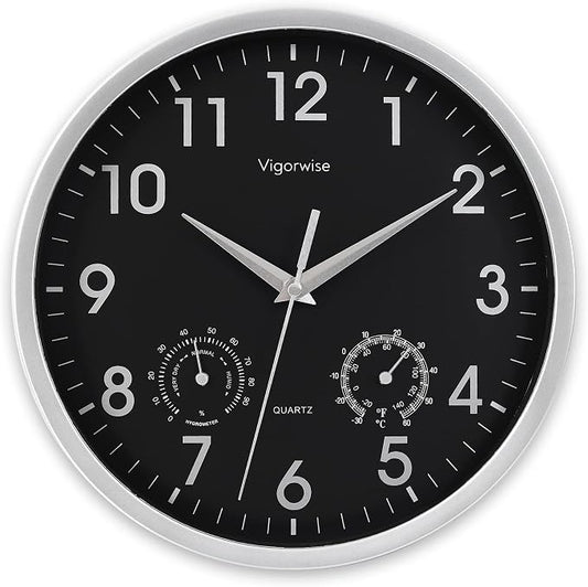 Wall Clock, Sweep Silent Movement Accurate Clocks by Vigorwise