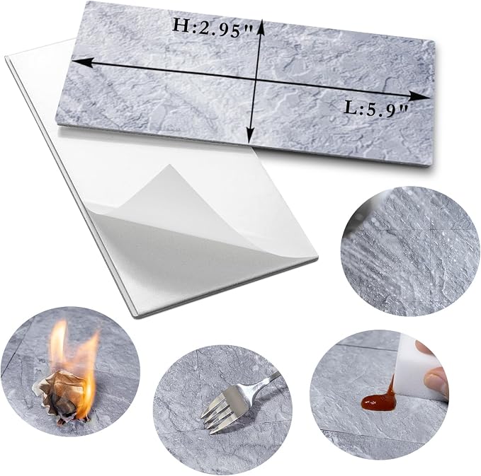 AULIGET 100-Piece Peel and Stick Backsplash Wall Tiles, Laundry Room - Image 5