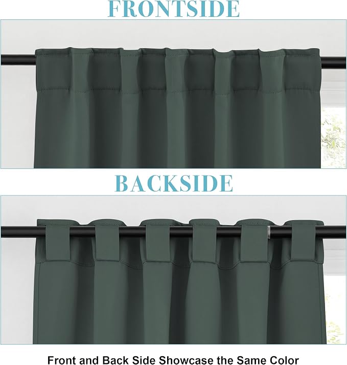 RYB HOME Short Blackout Curtains 36 inches Length - Image 7