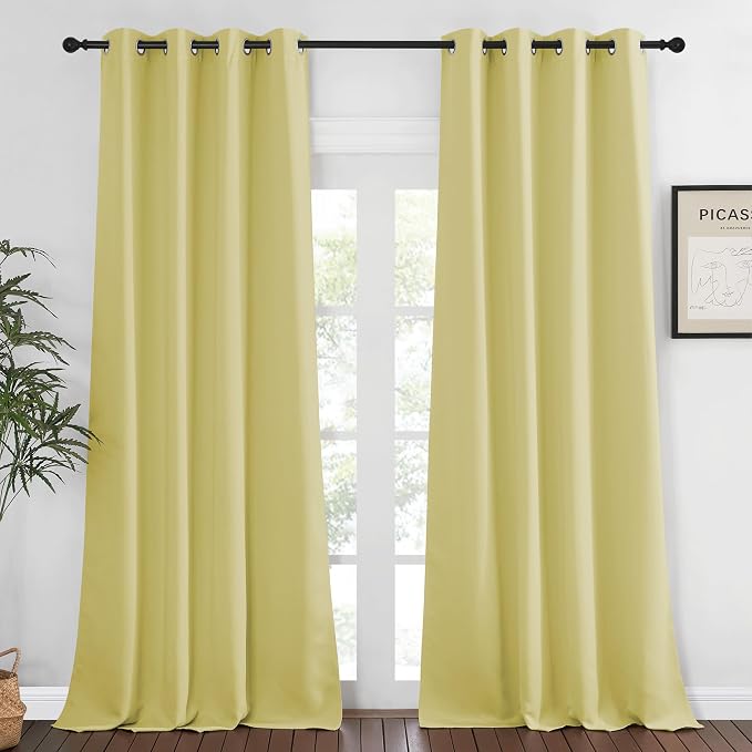 NICETOWN Bedroom Curtain Room Darkening Drapery 102 inches Length by NICETOWN