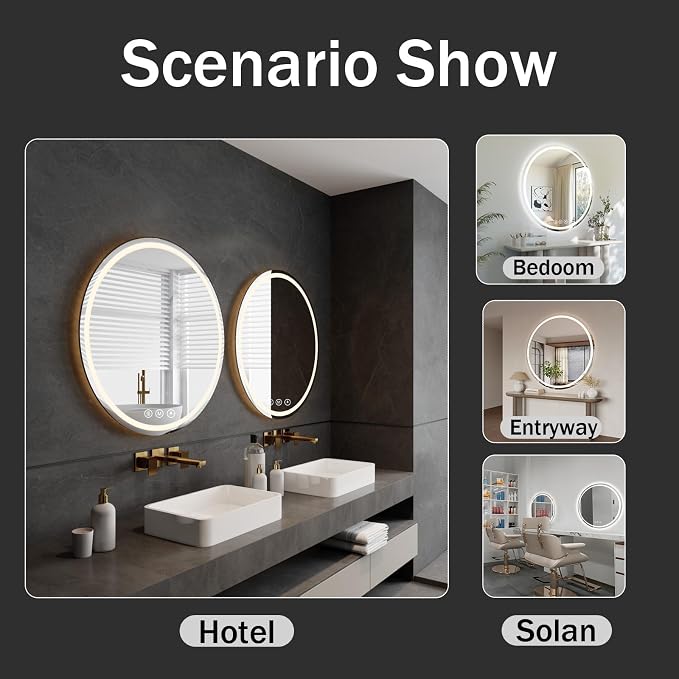 LED Bathroom Mirror 42 Inch Round Bathroom Mirror - Image 8