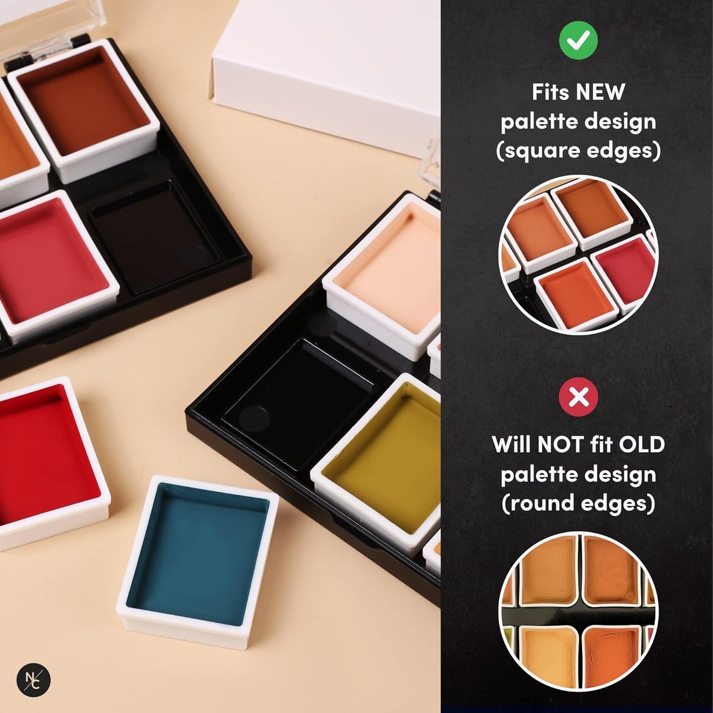 Alcohol Palette Refill Pans - Skin Tones - Yellow Deep