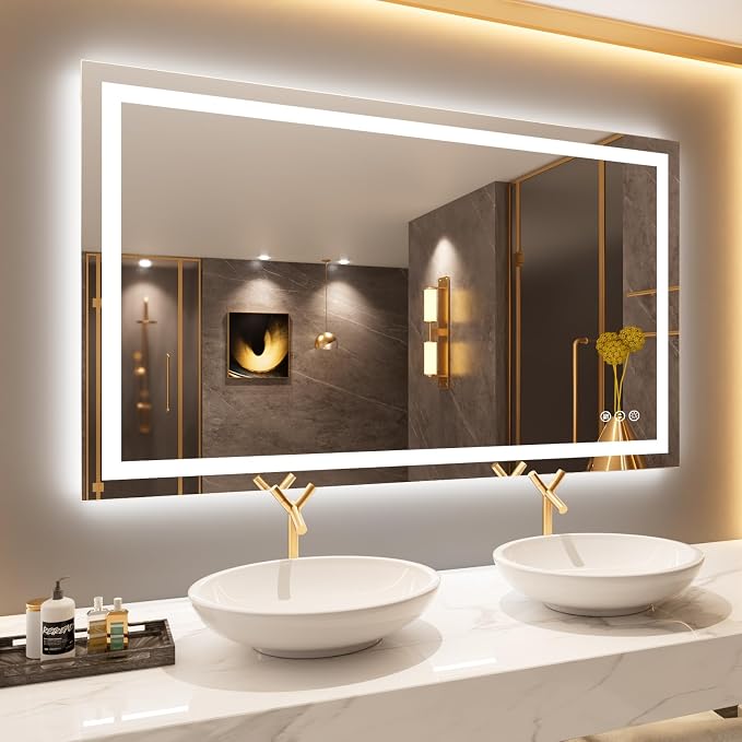 LOAAO 50"X30" LED Bathroom Mirror by LOAAO