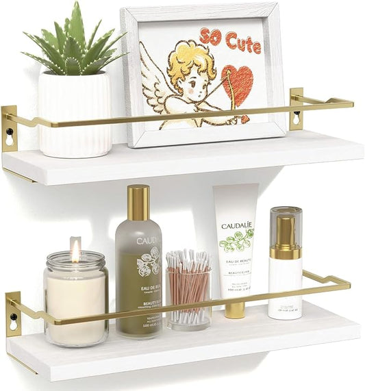 RICHER HOUSE Bathroom Shelves, Small Floating Wall Shelf by RicherHouse