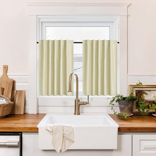 RYB HOME 100% Blackout Short Curtains by RYBHOME