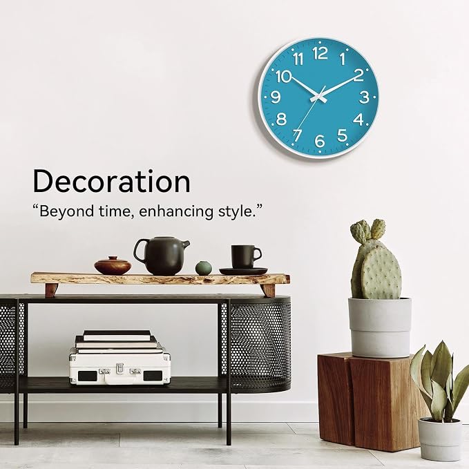 Roymnie Wall Clock 12 Inch Silent Wall Clocks Battery Operated-Modern Non - Image 5