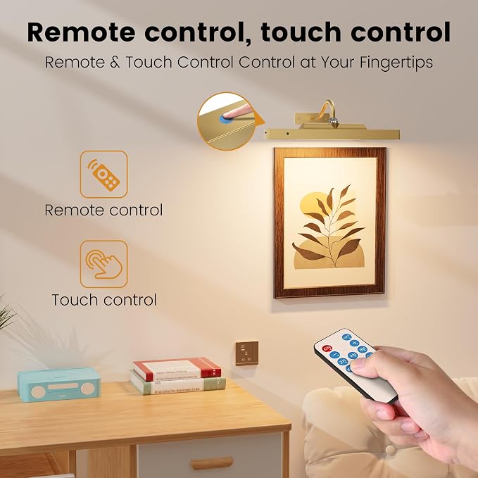 Picture Light Wall Sconce, 4400mAh Rechargeable Wireless Battery Lighting - Image 6