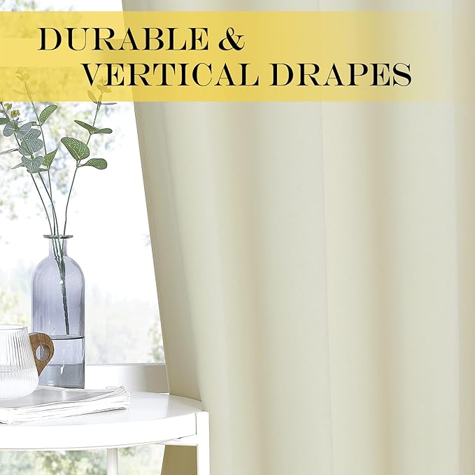 NICETOWN Room Divider Curtain 132 Inches Long, Wide Blackout Sliding Door - Image 4