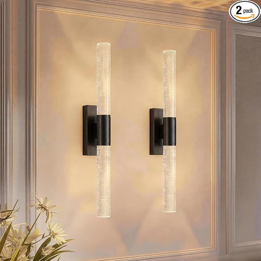 camuucci Battery Operated Wall Sconces Set of 2 Rechargeable Battery Powered by CAMUUCCIWALLSCONCES