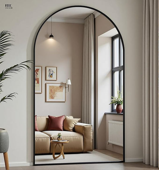 Dewfig Arched Full Length Mirror, Oversized Full Body Mirrors by YourSpacePerfectlyReflected