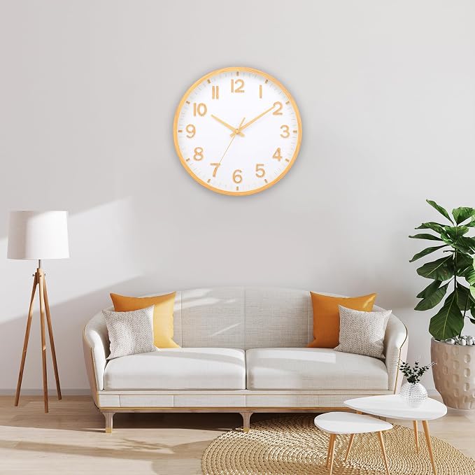Wall Clocks Battery Operated 12 inch Modern Wall Clock, Silent Non Ticking Wall - Image 7
