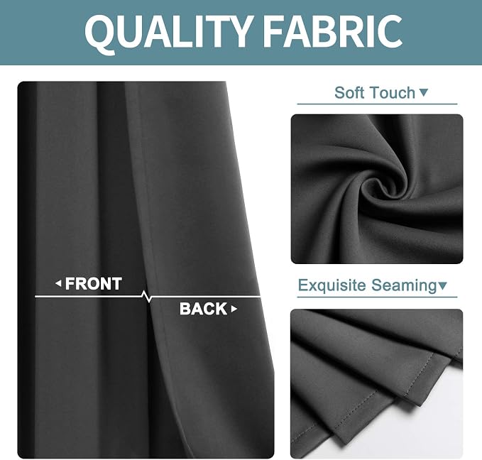 ChrisDowa Blackout Curtains 90 Inches Long - Image 2