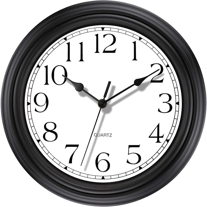 Foxtop Silent Non-Ticking Round Classic Clock Retro Quartz Decorative Battery by Foxtop
