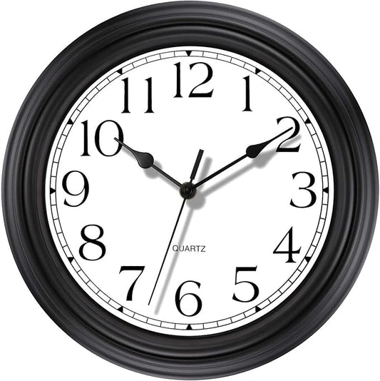 Foxtop Silent Non-Ticking Round Classic Clock Retro Quartz Decorative Battery by Foxtop