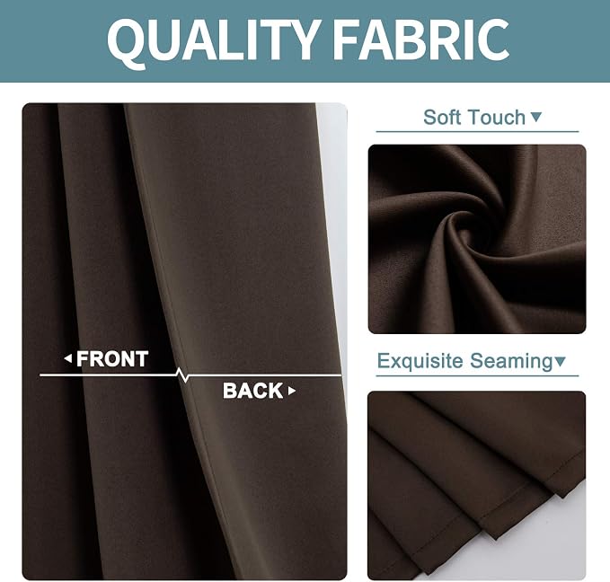 ChrisDowa Room Divider Curtain 120 Inches Long, Wide Blackout Sliding Door - Image 4