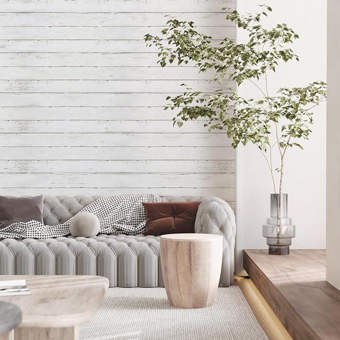 Abyssaly Shiplap Peel and Stick Wallpaper 394" X 11.8" Self-Adhesive Removable - Image 4
