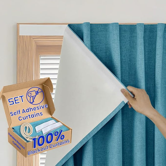 Adhesive 100% Blackout Curtain by Sovtfides