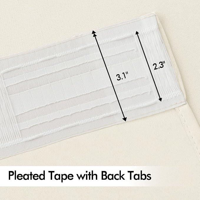 MIULEE Birch Back Tab Blackout Curtains 63 Inch Length 2 Panels Set - Image 4