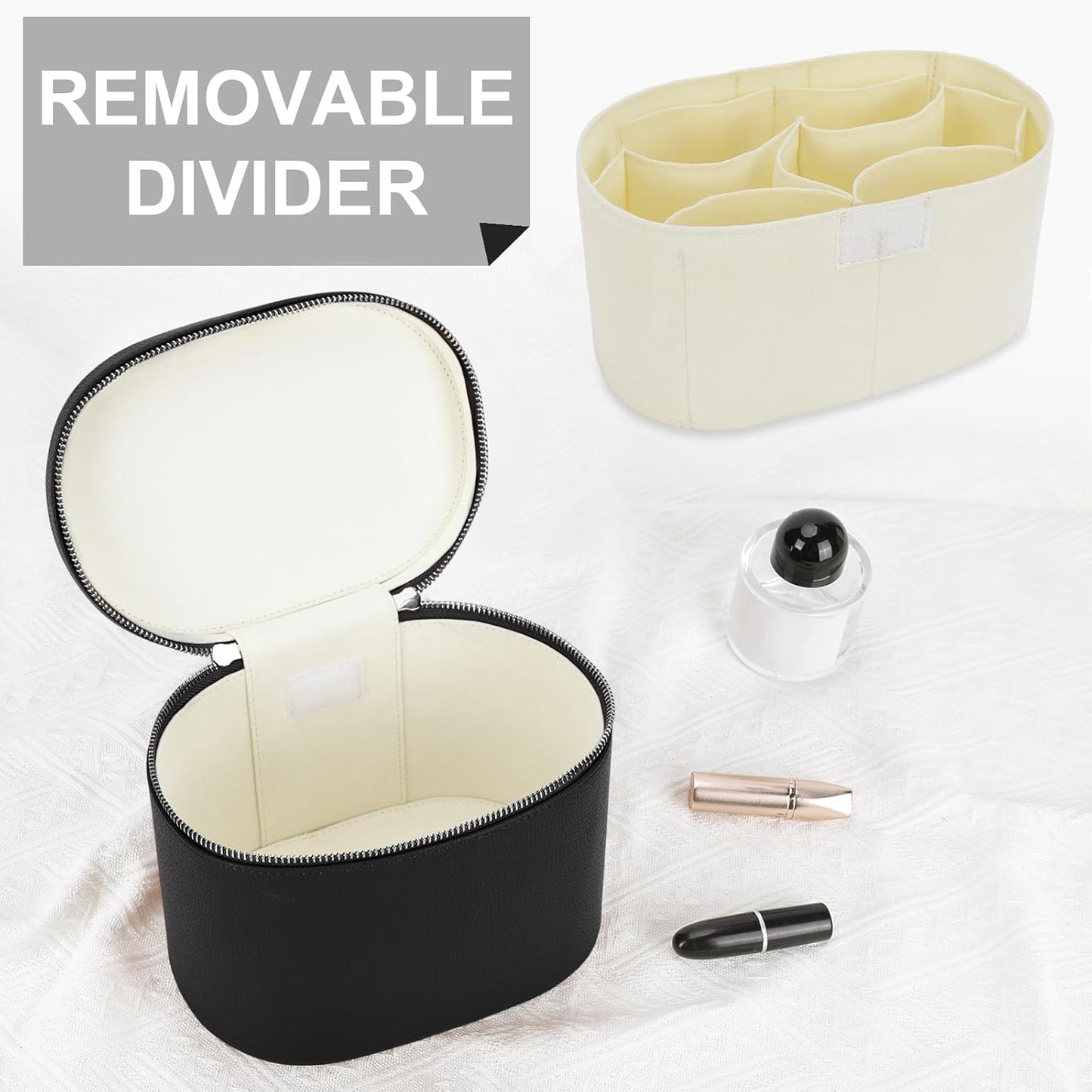 YFGBCX Makeup Bag Vanity Case with Removable Divider Travel Toiletry Bag Portable Cosmetic Bag Makeup Organizer Case