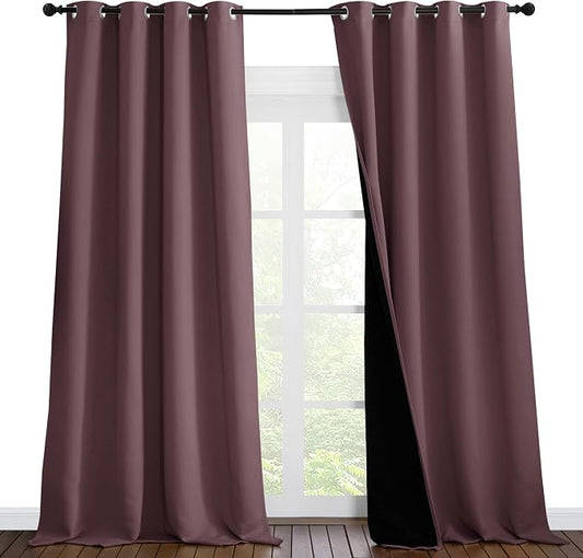 NICETOWN Room Warming Thermal Insulated 100% Blackout Curtains, Sound Proof by NICETOWN